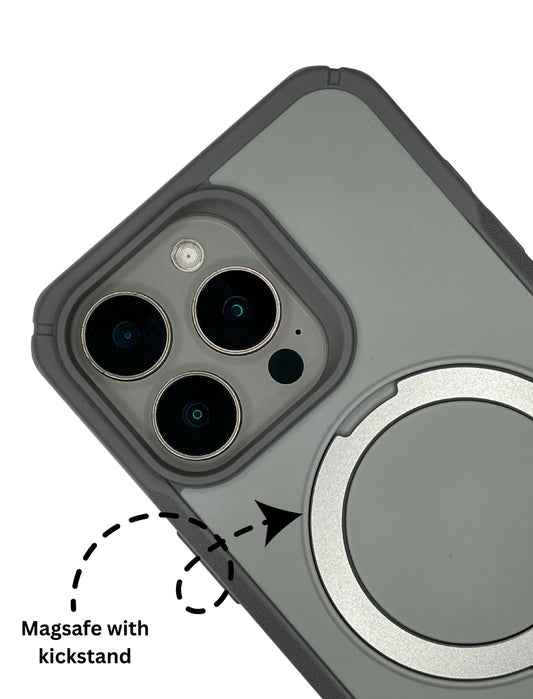 MatteShield MagSafe Kickstand Case - Grey