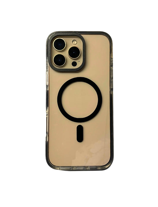Transparent Black Edge MagSafe Case (Anti-yellow)