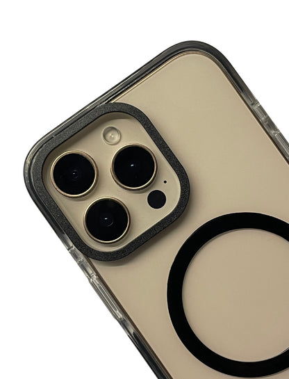 Transparent Black Edge MagSafe Case (Anti-yellow)